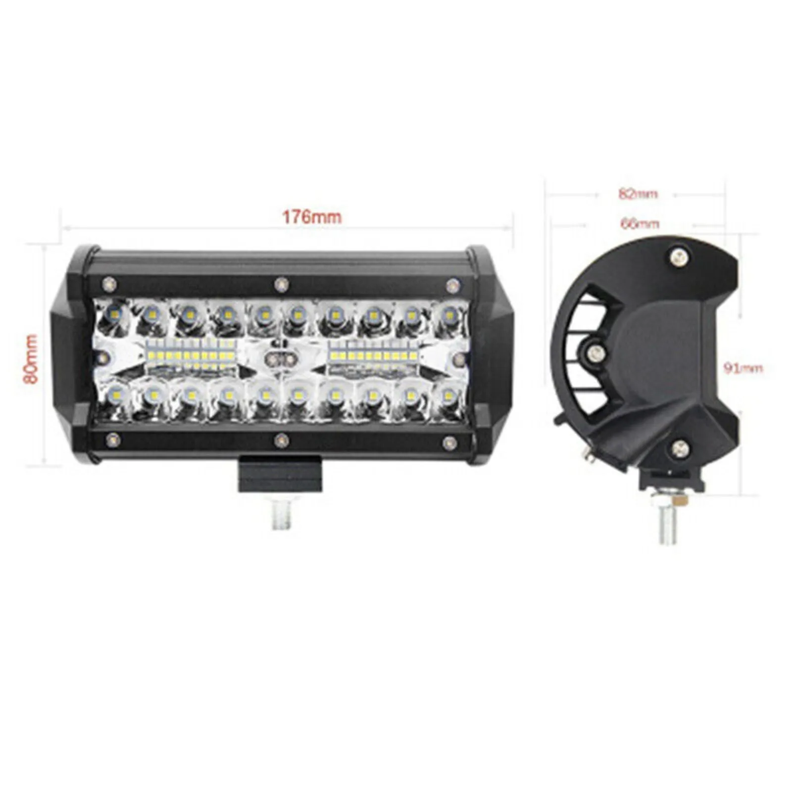 SUV 12V 24V Flood Lights Driving Lamp 2pcs 7inch Led Work Light Bar Offroad Car