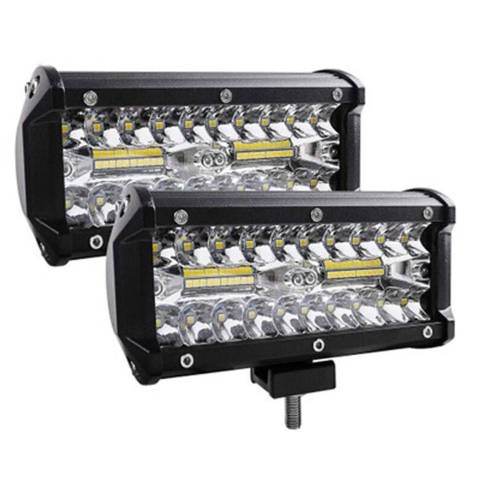 SUV 12V 24V Flood Lights Driving Lamp 2pcs 7inch Led Work Light Bar Offroad Car