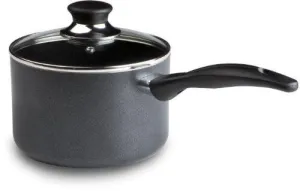T-FAL A85724 SPECIALTY NONSTICK DISHWASHER SAFE HANDY POT SAUCEPAN WITH GLASS LID COOKWARE, 3-QUART, GRAY