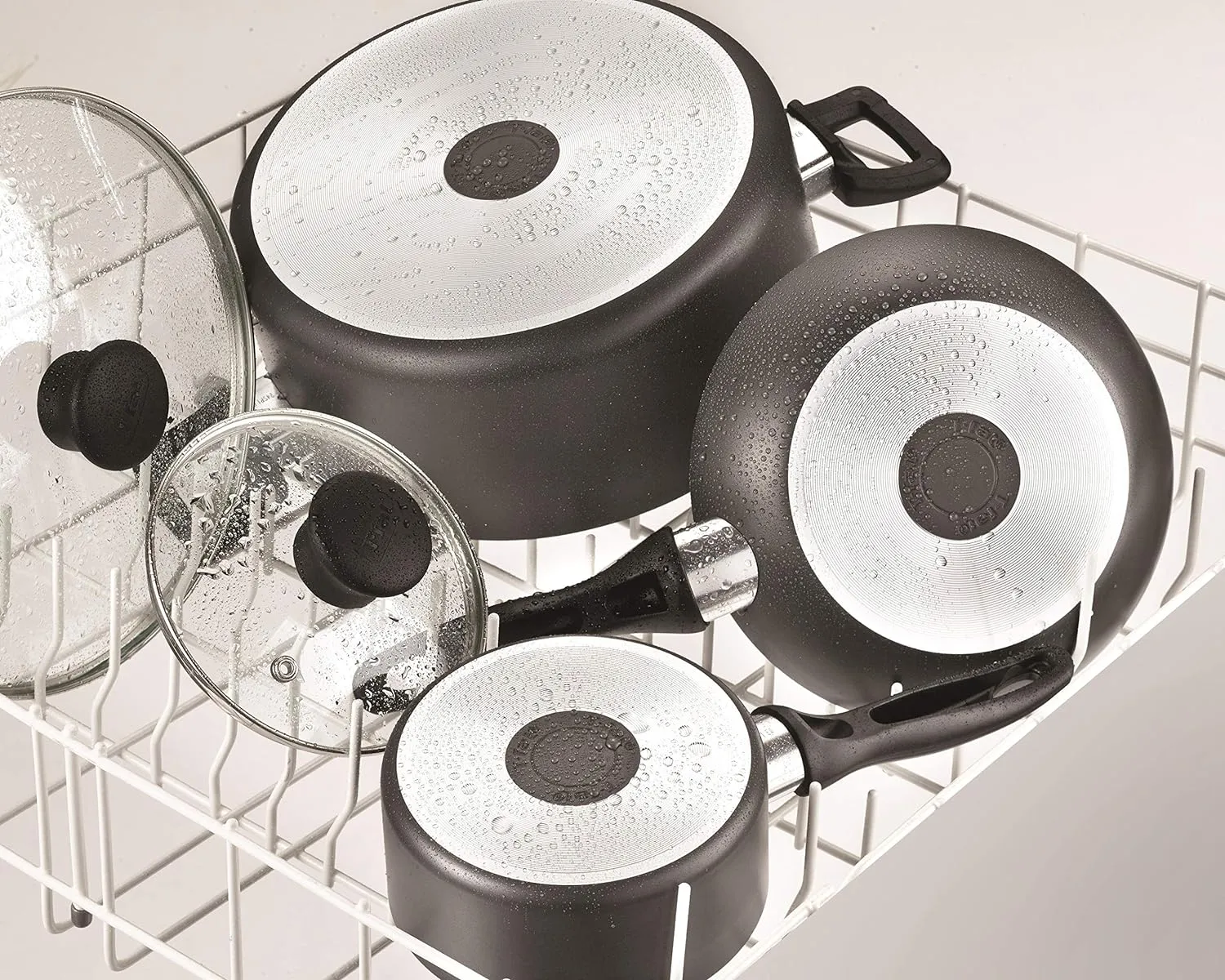T-fal Everything in Kitchen Total Nonstick Diswasher Safe Pots and Pans Cookware Set, 20-PC, Black