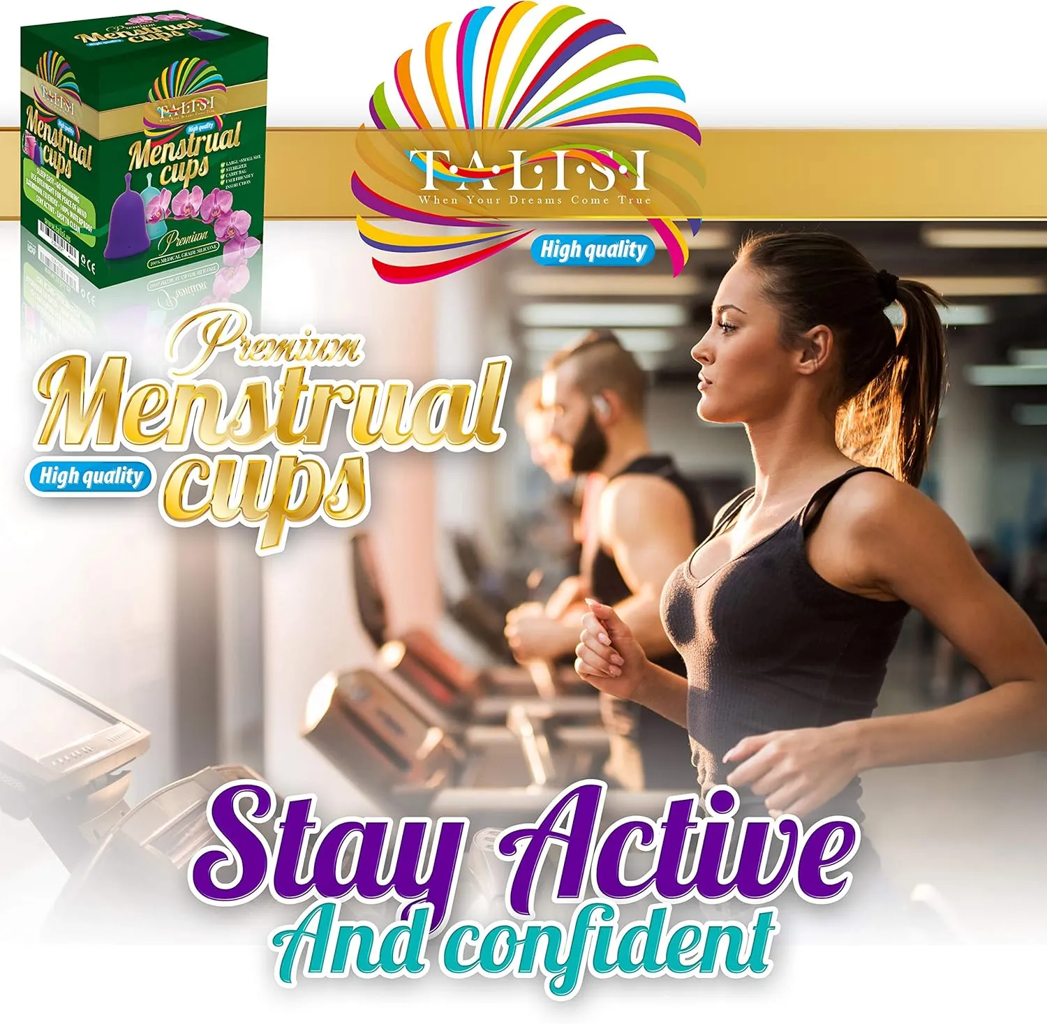 Talisi Menstrual Cups Set of 2 with Collapsible Silicone Sterilizer - Super Soft Reusable Period Kit - for Regular Heavy Flow (Small & Large) - Best Tampon and Pad Alternative, Feminine Hygiene Copa