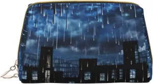 The Blue Binary Toiletry Pouch, Travel-Friendly Makeup Organizer For Makeup Brushes, Lipsticks