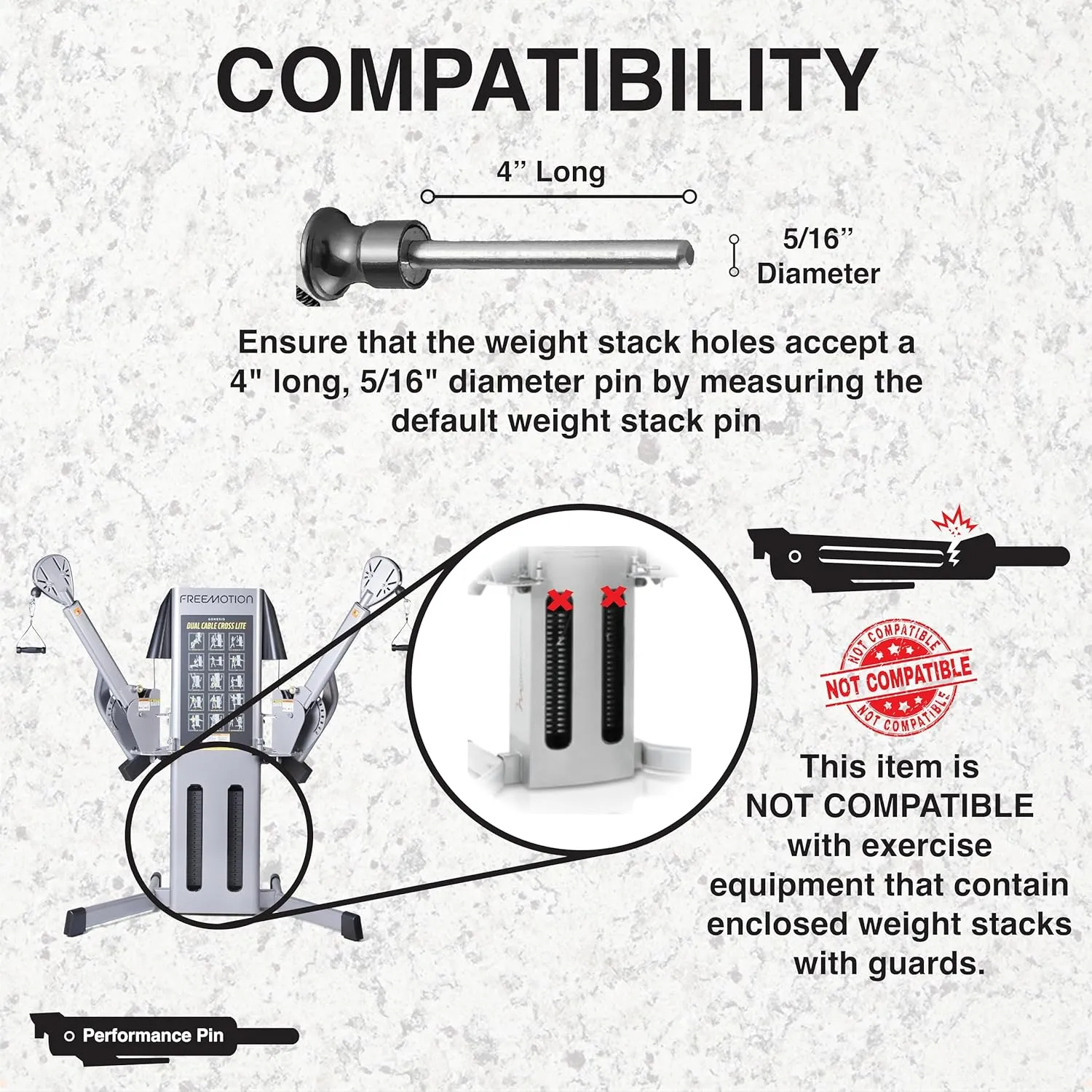 The Original Drop Set Pins for Gym | One More Rep with Weight Stack Pins | Instant Transition to Lower Weights for More Reps | Proudly Made in America | 5/16" Pin