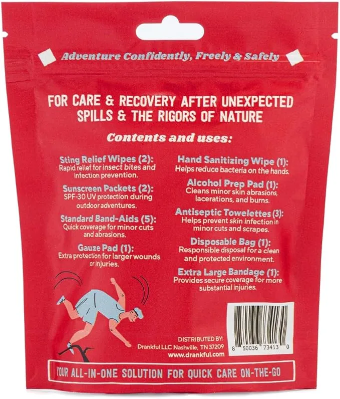 There Will be Blood, MUD, & CRUD Kit, Portable First Aid Kit, Pocket-Sized, Emergency Essentials, for On-The-Go, Perfect for Trail Running, Camping, Hiking, Outdoors