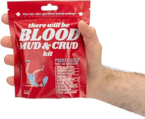 There Will be Blood, MUD, & CRUD Kit, Portable First Aid Kit, Pocket-Sized, Emergency Essentials, for On-The-Go, Perfect for Trail Running, Camping, Hiking, Outdoors