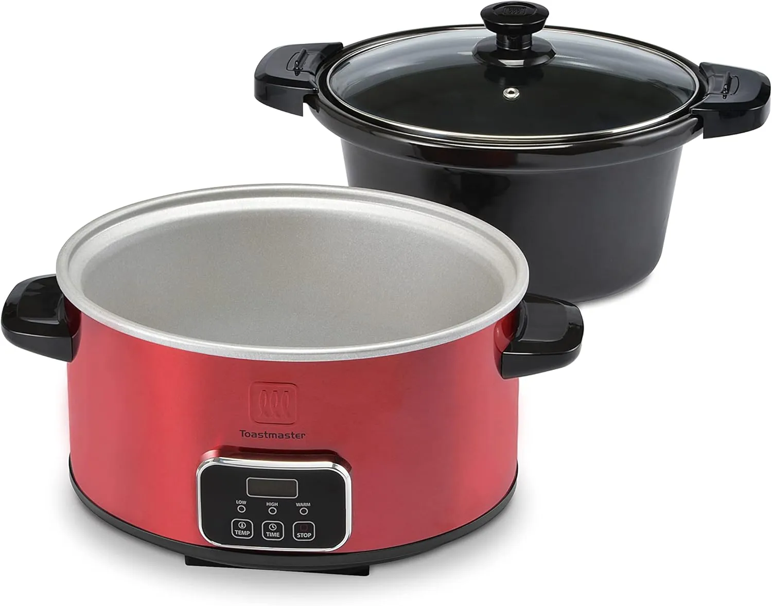 Toastmaster 4-Quart Digital Slow Cooker with Locking Lid (Red)