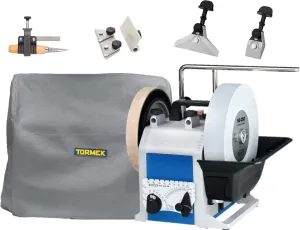 Tormek T-8 Chef's Kit (Original Sharpener   2 Jigs   Knife Holder   Scissor Jig)