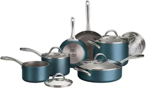 Tramontina 11-Piece Nonstick Cookware Set (Teal)