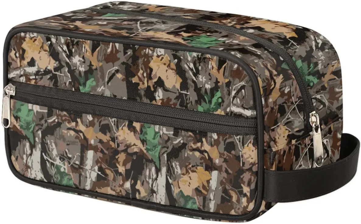 Travel Toiletry Bag for Kids Boys Men Women,Camouflage Camo Waterproof Make up Bag for Travel, Shaving Bag Dopp Kit, Cosmetic Bag-Hangable Makeup Pouch, Men's Bathroom Bag