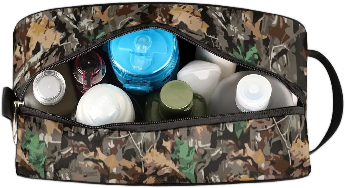 Travel Toiletry Bag for Kids Boys Men Women,Camouflage Camo Waterproof Make up Bag for Travel, Shaving Bag Dopp Kit, Cosmetic Bag-Hangable Makeup Pouch, Men's Bathroom Bag