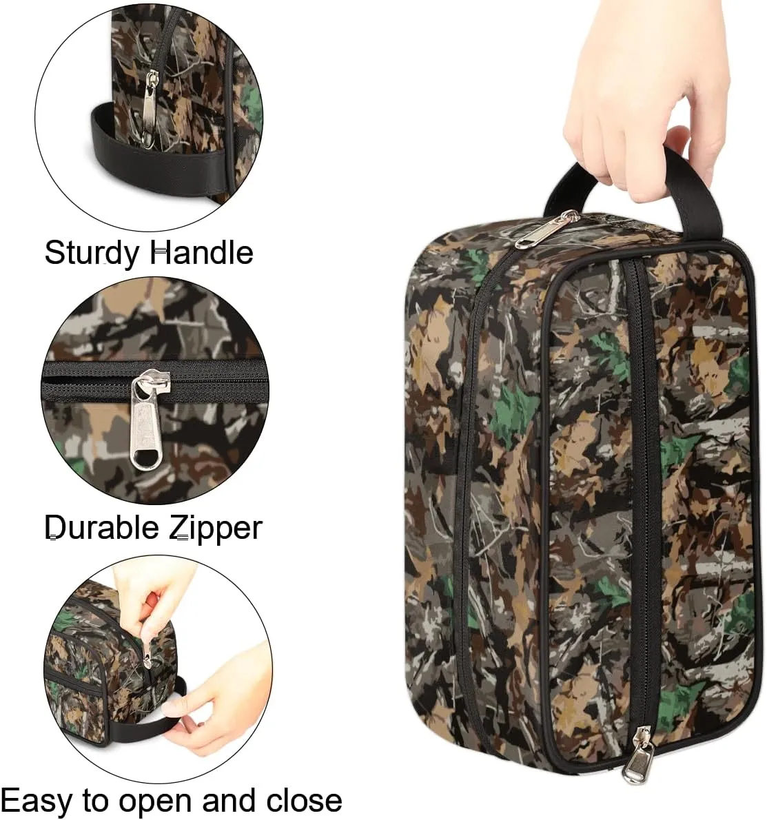 Travel Toiletry Bag for Kids Boys Men Women,Camouflage Camo Waterproof Make up Bag for Travel, Shaving Bag Dopp Kit, Cosmetic Bag-Hangable Makeup Pouch, Men's Bathroom Bag