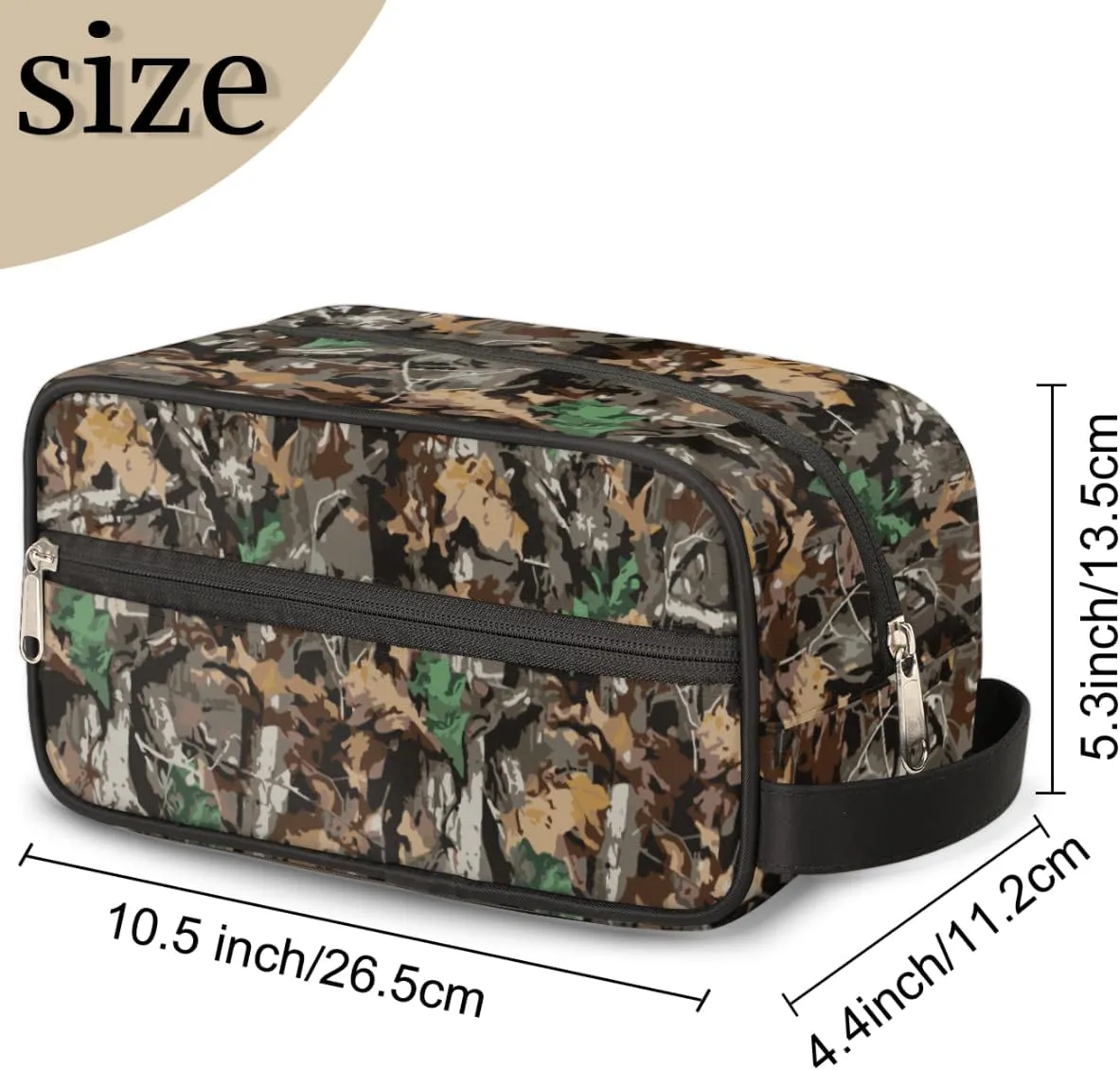 Travel Toiletry Bag for Kids Boys Men Women,Camouflage Camo Waterproof Make up Bag for Travel, Shaving Bag Dopp Kit, Cosmetic Bag-Hangable Makeup Pouch, Men's Bathroom Bag