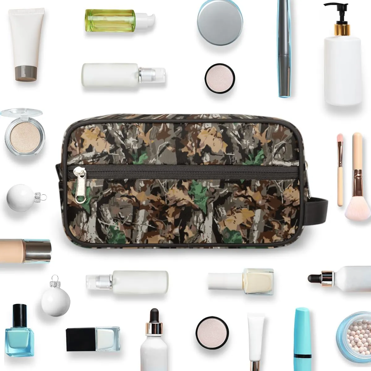Travel Toiletry Bag for Kids Boys Men Women,Camouflage Camo Waterproof Make up Bag for Travel, Shaving Bag Dopp Kit, Cosmetic Bag-Hangable Makeup Pouch, Men's Bathroom Bag