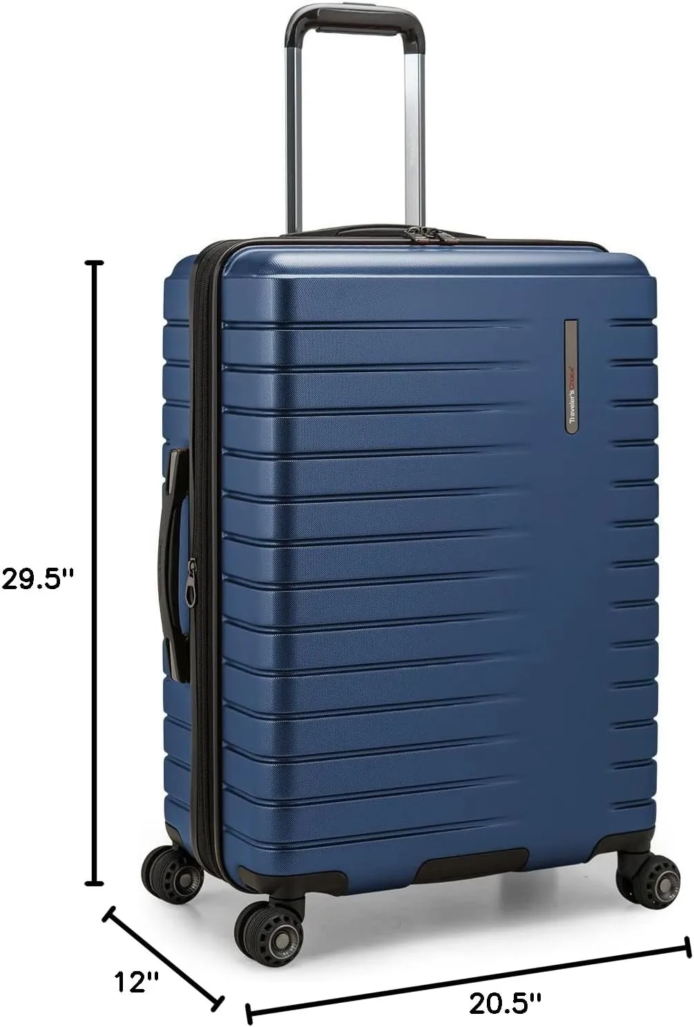 Traveler's Choice Archer Polycarbonate Hardside Spinner Luggage Set, Tie Down Straps, Blue, 3-Piece