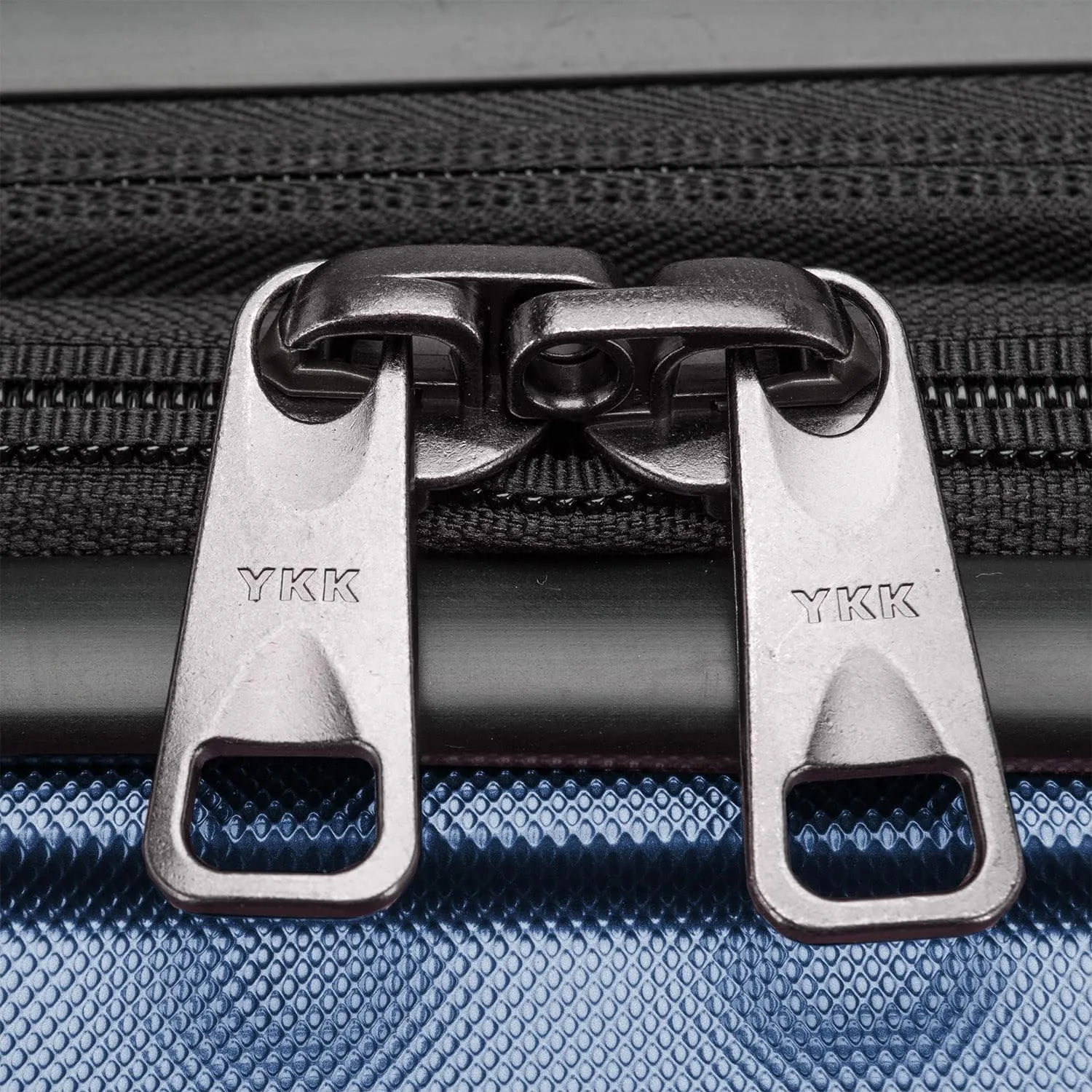 Traveler's Choice Archer Polycarbonate Hardside Spinner Luggage Set, Tie Down Straps, Blue, 3-Piece