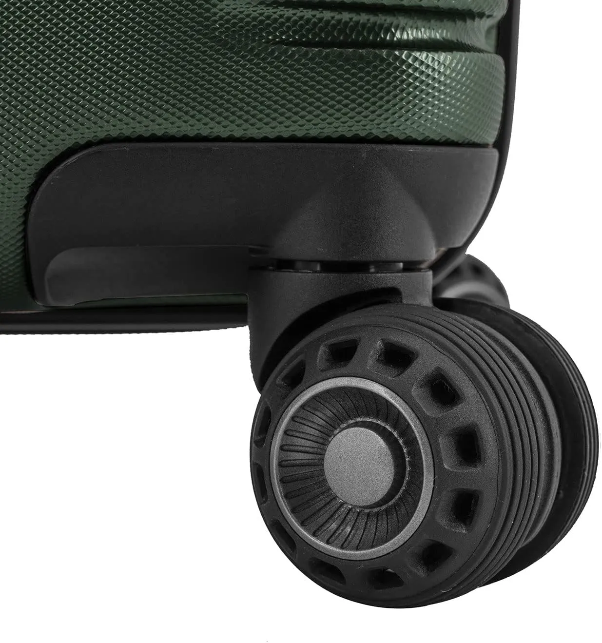 Traveler's Choice Archer Polycarbonate Hardside Spinner Luggage Set, Tie Down Straps, Green, 3-Piece