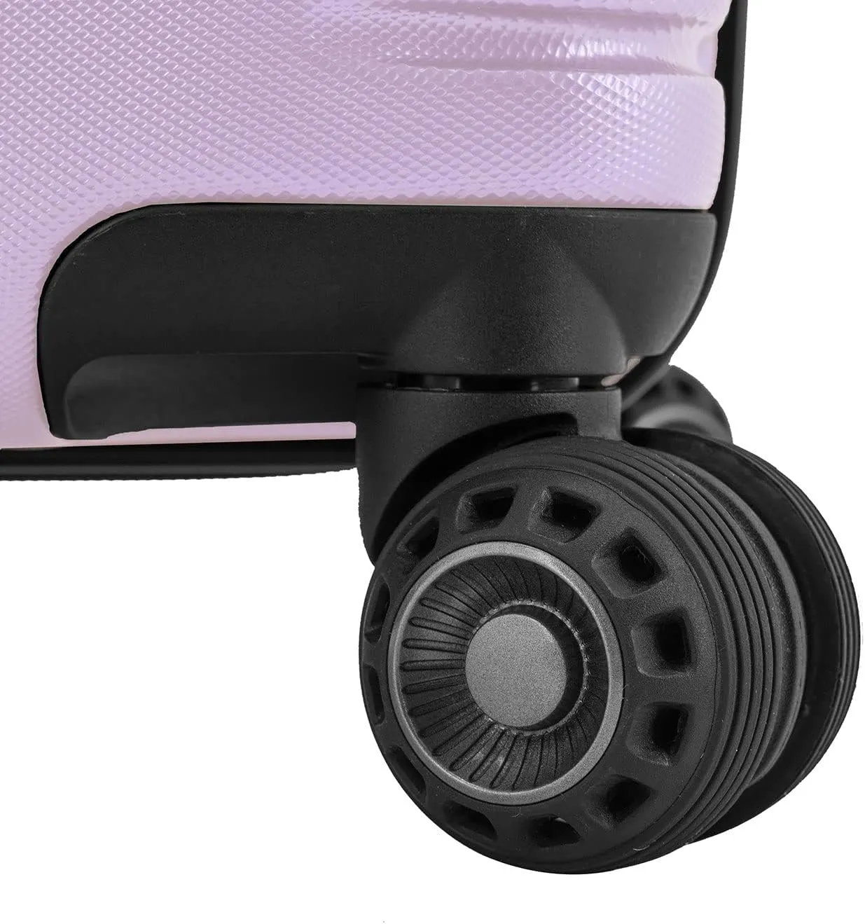 Traveler's Choice Archer Polycarbonate Hardside Spinner Luggage Set, Tie Down Straps,Purple, 3-Piece