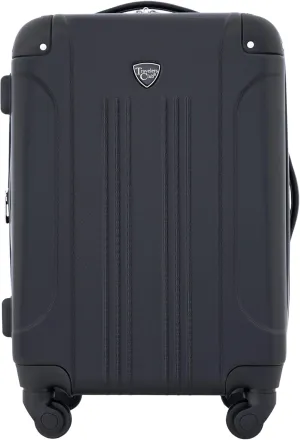 Travelers Club Chicago Hardside Expandable Spinner Luggage, Black, 20" Carry-On