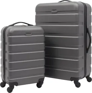 Travelers Club Harper Luggage, Charcoal, 2 Piece Set