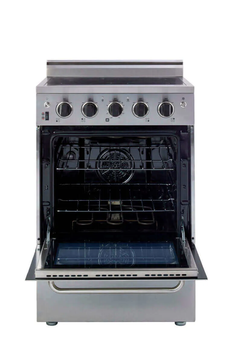 Unique 24" Prestige Convection Electric Range (SmoothTop) - Stainless Steel