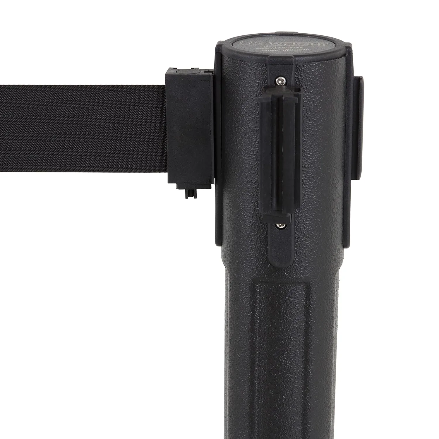 US Weight Stanchion 2-Pack with 6.5 Foot Retractable Barrier Belt - Crowd Control Barriers With Easy-Connect Assembly - No tools Required - Made in the USA