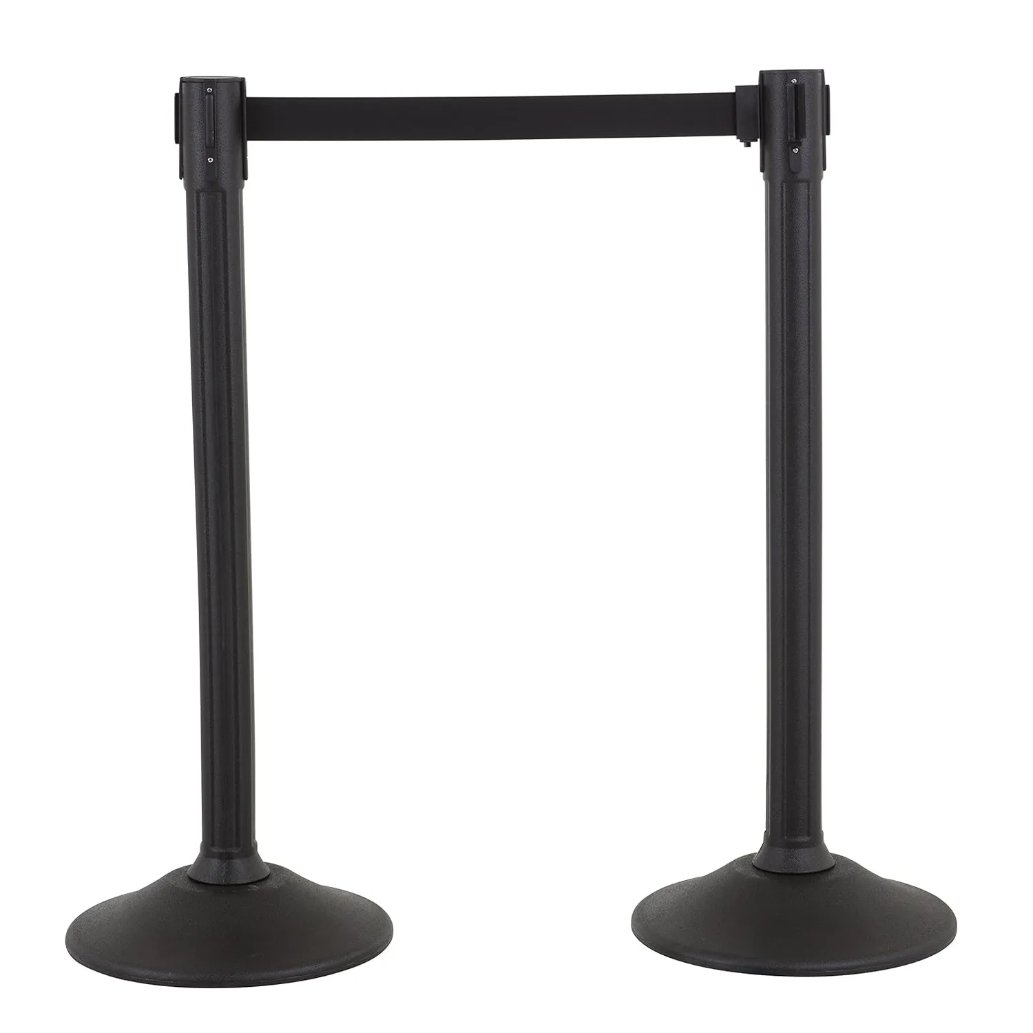 US Weight Stanchion 2-Pack with 6.5 Foot Retractable Barrier Belt - Crowd Control Barriers With Easy-Connect Assembly - No tools Required - Made in the USA