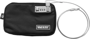 Vaultz Locking Field Gear Pouch with Tether, Small, 5 x 8 Inches, Black (VZ00739)