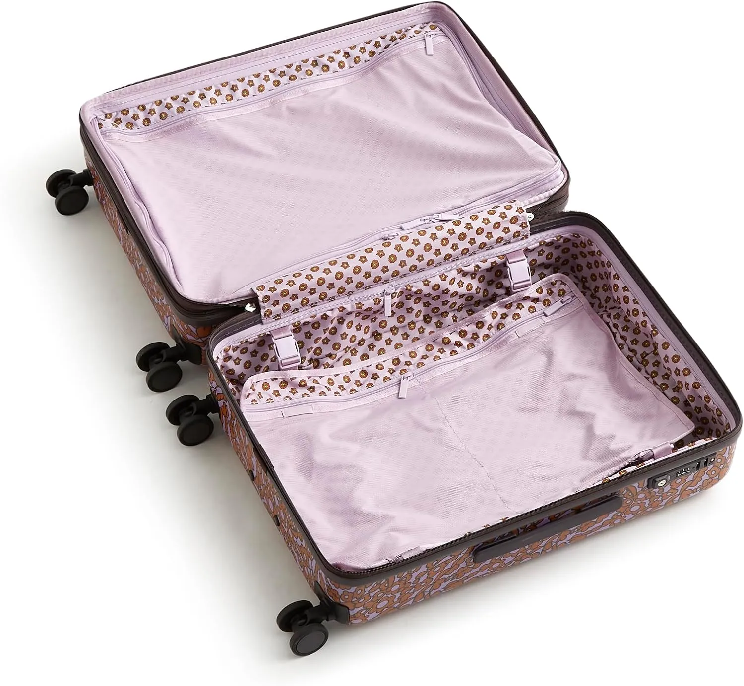 Vera Bradley Women's Hardside 2 Piece Luggage Set, Tiny Garden Lavender Frost, One Size