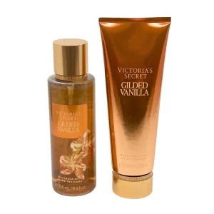 Victoria's Secret GILDED VANILLA Fragrance Mist & Lotion 2-piece bundle for Women – Full Size
