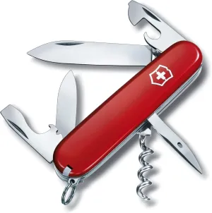 Victorinox Spartan Swiss Army Knife, 12 Functions, Swiss Made Pocket Knife with Corkscrew, Can Opener and Screwdriver - Red