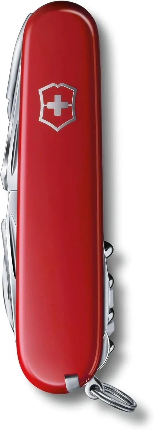 Victorinox Swiss Champ Swiss Army Knife, 33 Functions, Swiss Made Pocket Knife with Large Blade, Screwdriver, Chisel and Combination Pliers - Red