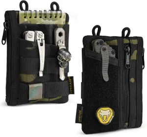 VIPERADE VE18 EDC Pouch, Pocket Organizer for Men, EDC Pocket Organizer, 3 Slots with 2 Zipper Pockets, Multitool Pouch