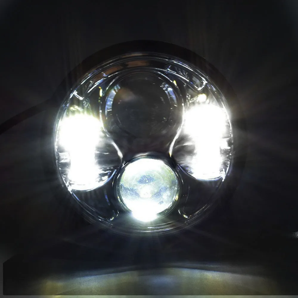 VisionPRO 8600C Series 5 3/4" Chrome LED Projection Daymaker Headlight for Harley Sportster, Dyna and Other Models
