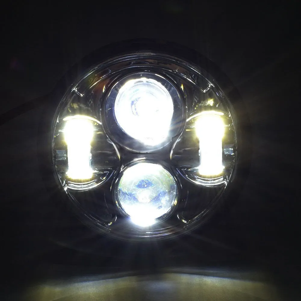 VisionPRO 8600C Series 5 3/4" Chrome LED Projection Daymaker Headlight for Harley Sportster, Dyna and Other Models