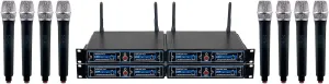 VocoPro UDH-CHOIR-8 | 8 Channel UDH Hybrid Wireless Microphone Set