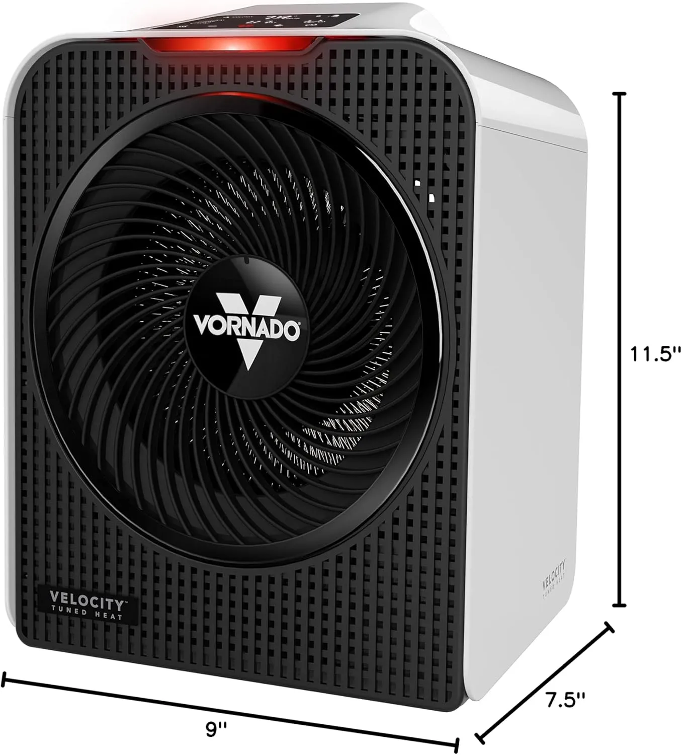 Vornado Velocity 5 Whole Room Space Heater with Auto Climate Control, Timer, and Safety Features, White, Large