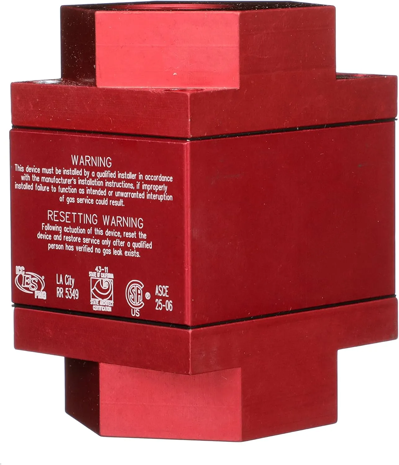 Watts AGV-075 Little Firefighter Earthquake Shutoff Vertical Valve for Natural Gas and Propane Lines 5.4 Magnitude, Bracket and Assembly Kit, Silver, 3/4 Inch