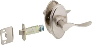 Weslock Left Handed Hall/Closet Bordeau Lever Set - Elegance Collection - L2700UNUNSL20 - Satin Nickel
