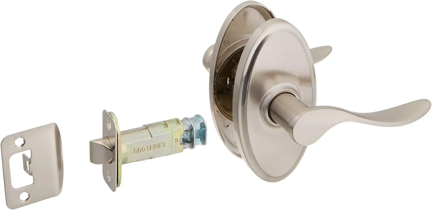 Weslock Left Handed Hall/Closet Bordeau Lever Set - Elegance Collection - L2700UNUNSL20 - Satin Nickel