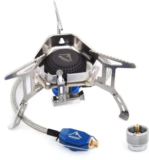 Widesea 3500W Windproof Camp Stove,Camping Gas Stove, Small Camping Stove with Piezo Ignition,Portable Collapsible Stove for Outdoor,Picnic, and Backpacking Hiking