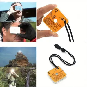 Wild West Beacon: Compact Emergency Signal Mirror for Outdoor Survival