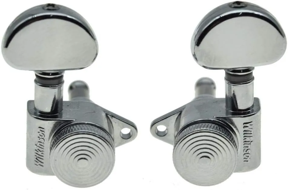 Wilkinson Locking Tuners 3x3 Full Size Locking Guitar Tuners Tuning Keys Pegs Guitar Machine Heads for Les Paul or Acoustic Guitars Chrome