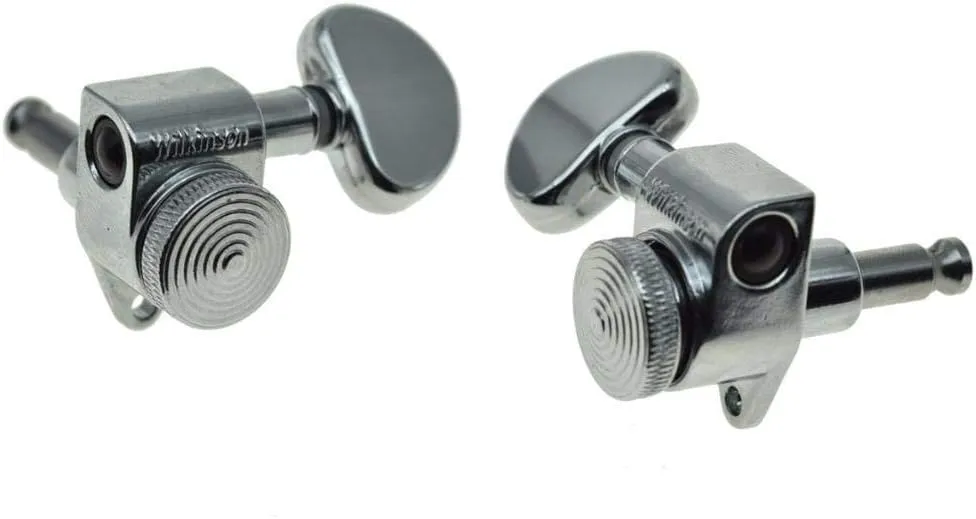 Wilkinson Locking Tuners 3x3 Full Size Locking Guitar Tuners Tuning Keys Pegs Guitar Machine Heads for Les Paul or Acoustic Guitars Chrome