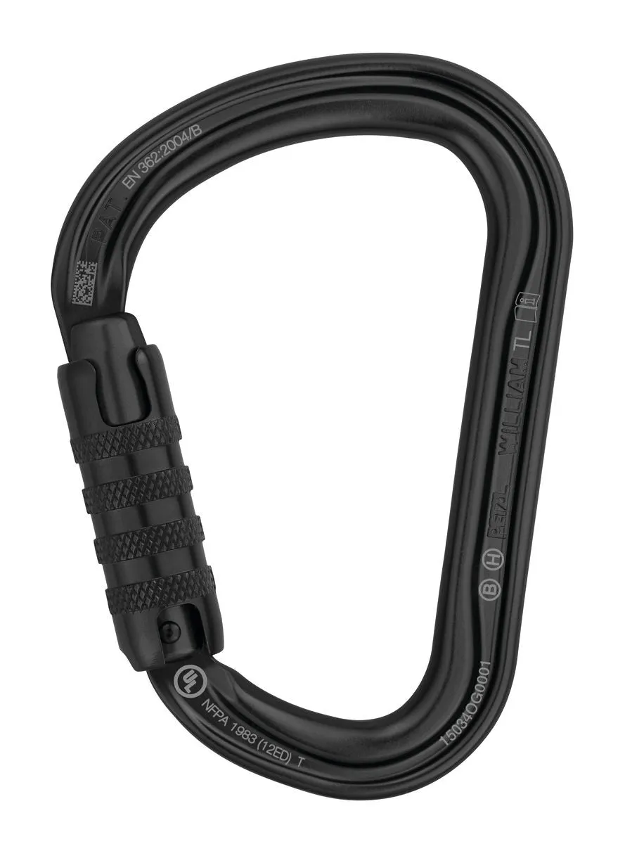 William Carabiner - Screw-lock - Black