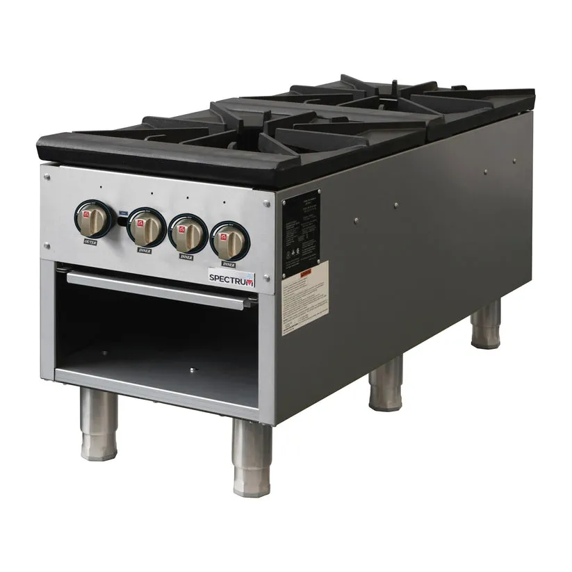 Winco Spectrum Stock Pot Stove – Single & Double Burner Commercial Gas Ranges (NGSP-1 & NGSP-2)