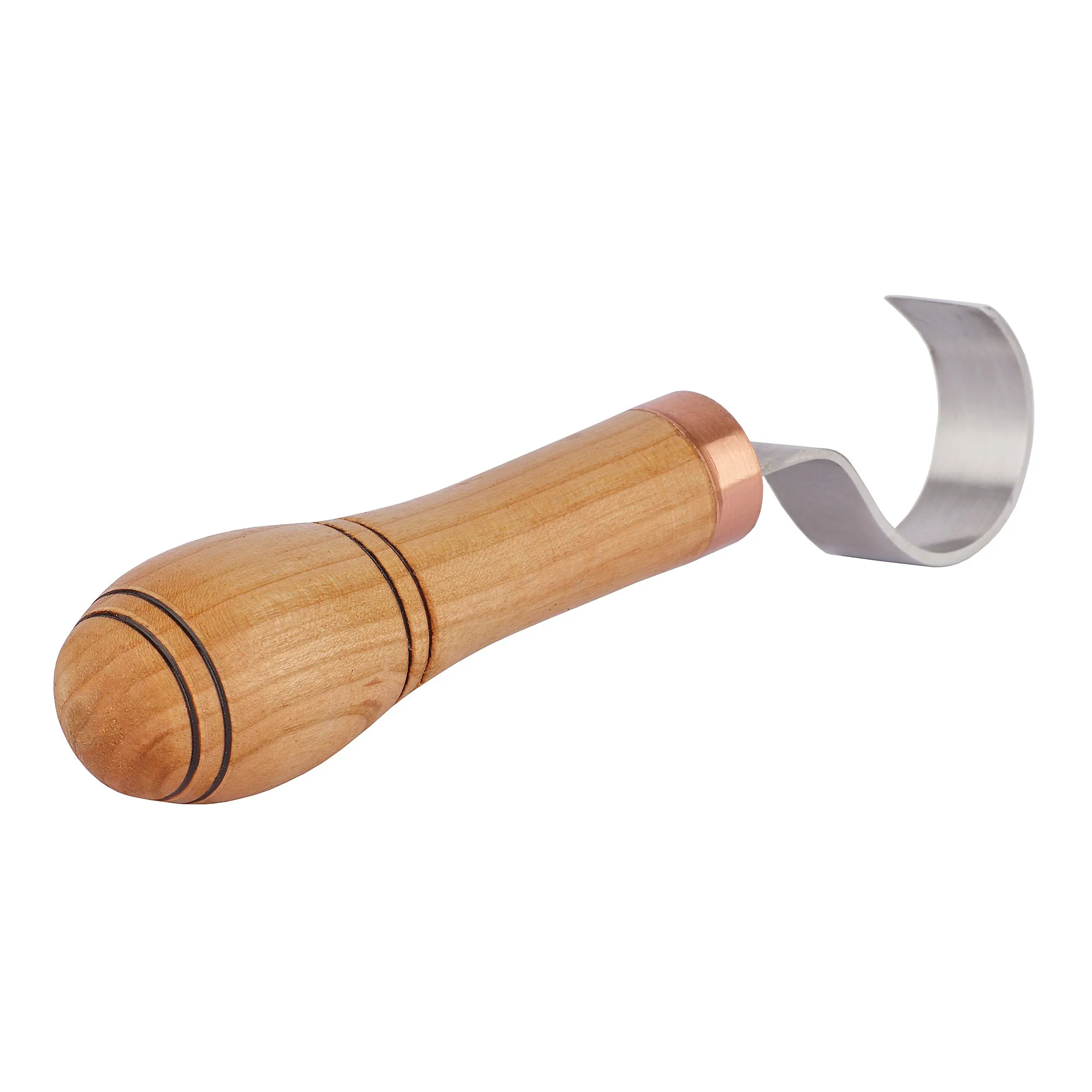 Wood Carving Hook Knife. Spoon Carving Tool for Spoons, Bowls, kuksa and Cups carvings - Right Handed - Basic Crooked Knife for Professional Spoon Carvers and Beginners - by STAMESKY.