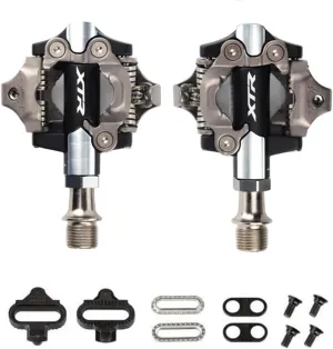 XTR PD-M9100 Pedals Mountain Bike SPD Pedals Compatible with Shimano Cycling Self-Locking Lock Race Pedal Set incl SM-SH51 Cleats Bicycle Pedal