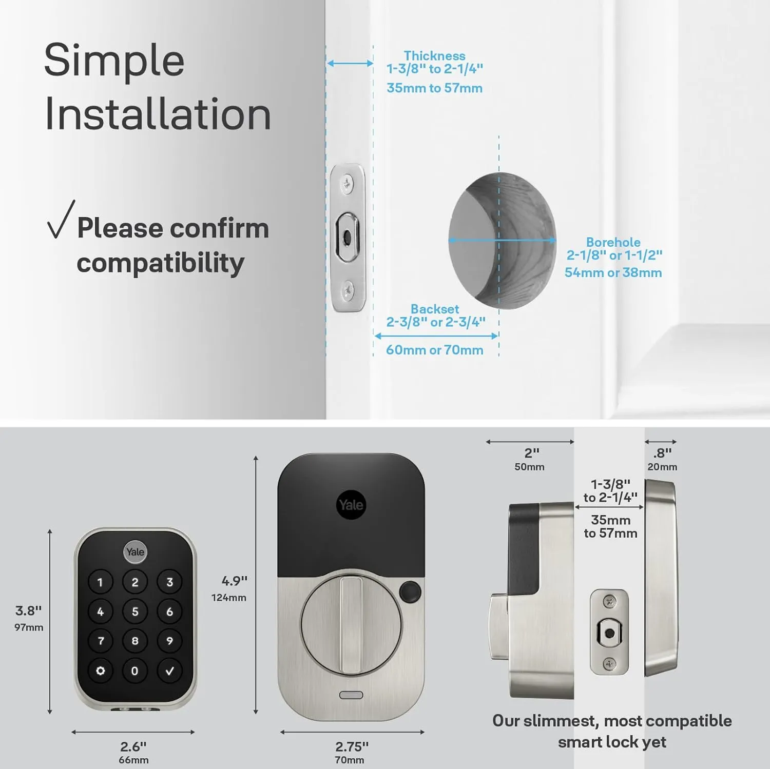 Yale Assure Lock 2 Touch Deadbolt, Oil Rubbed Bronze Key-Free Smart Entry Door Lock with Wi-Fi Connected Touchscreen Keypad and Fingerprint Scanner for Code Entry and Remote Access, YRD430-F-WF1-0BP