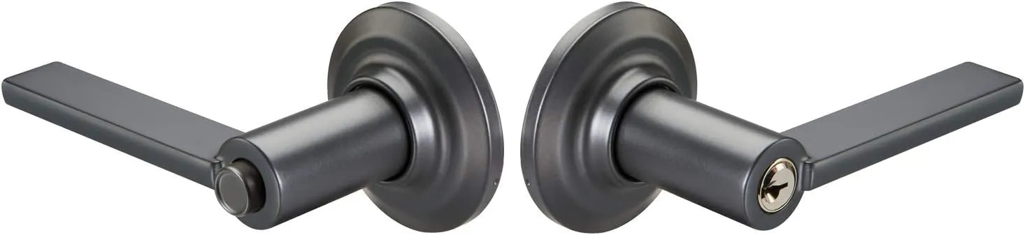 Yale Valdosta Round Lever Entry (Keyed), Suede Black