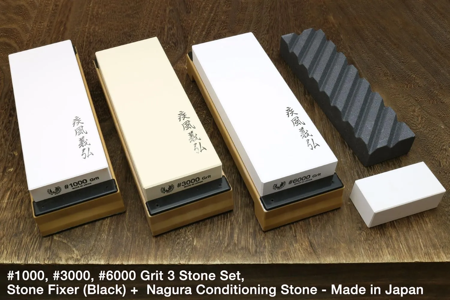 Yoshihiro Professional Grade Toishi Japanese Whetstone Knife Sharpener Water Stones (SET)